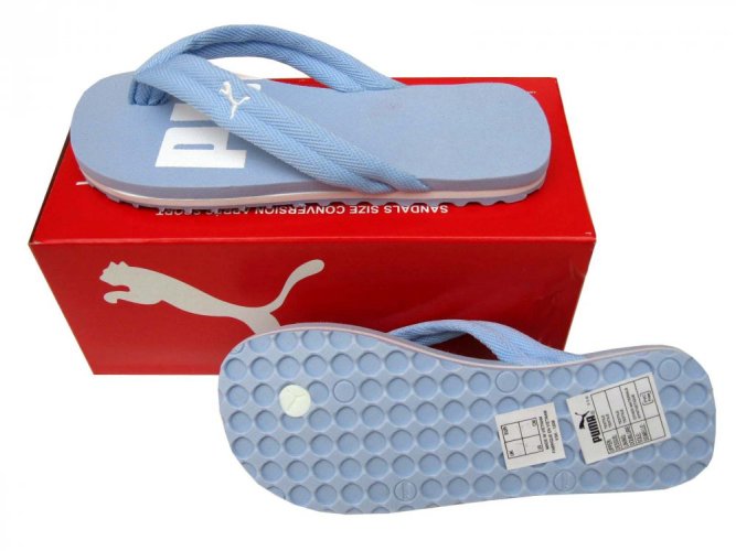 Žabky Puma basic flip II powder blue - Velikost: 34,5