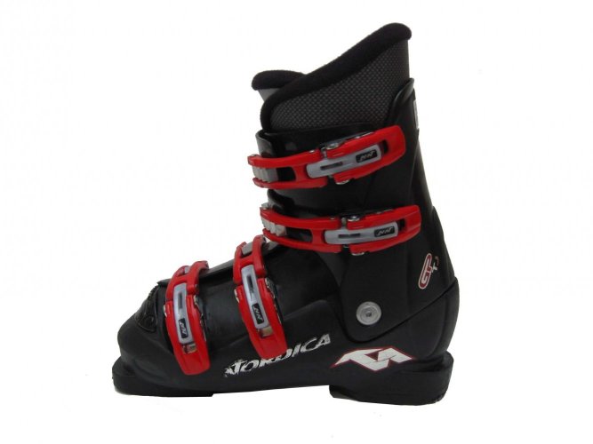 Dětské lyžáky Nordica - GP TJ černé, 4 přezky 245 mm