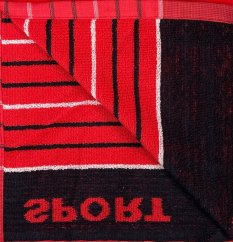Oboustranná plážová osuška Lovely Home Sport Red
