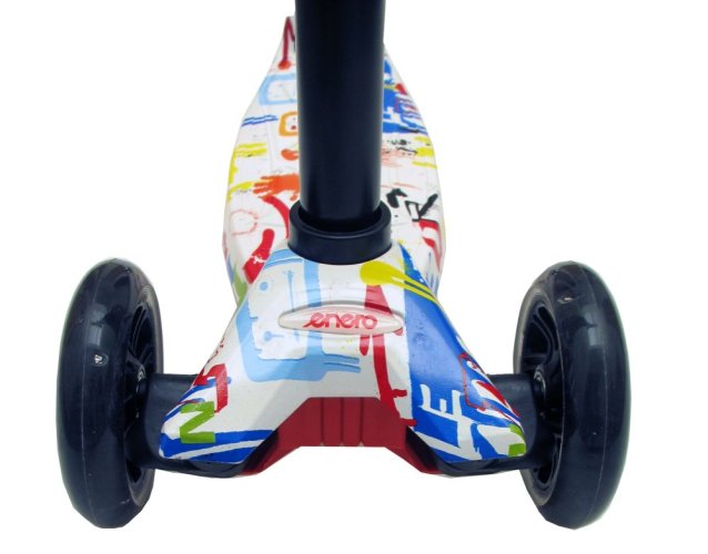 Dětská tříkolová koloběžka Enero Maxi Scooter Smile s LED kolečky