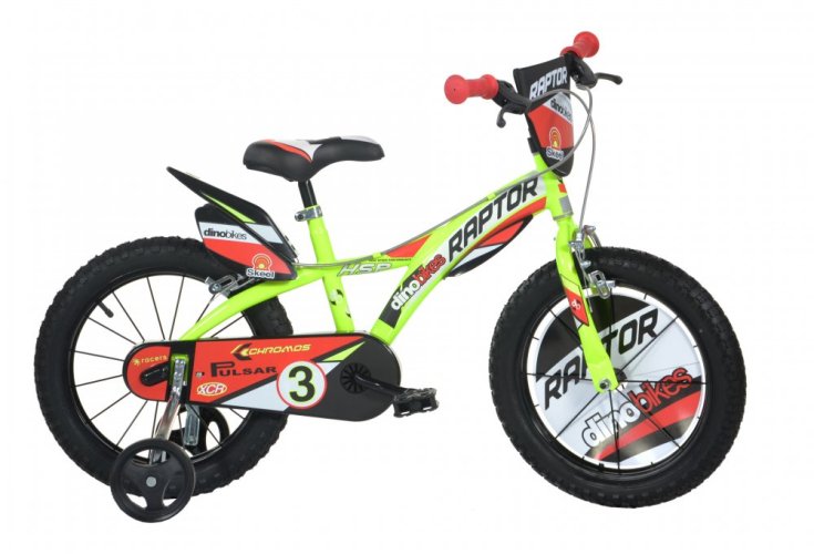 Dětské kolo Dino Bikes 614-RP Raptor 14 neon yellow