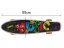 Pennyboard GGV Grafitti 2598 s LED kolečky - Barva: Modré paprsky