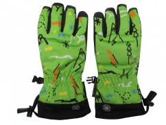 Dětské zimní lyžařské rukavice Echt C069 zelená