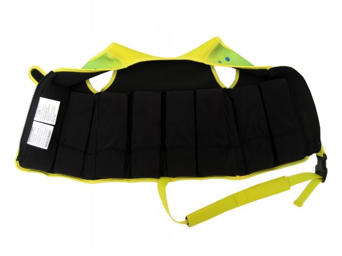 Dětská neoprenová plovací vesta Neo Splash Pirates žlutá 18-30 kg