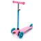 Dětská koloběžka Meteor Tucan 22659 s LED kolečky růžovo-modrá