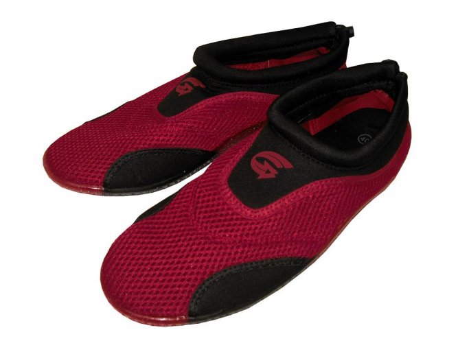 Dámské neoprenové boty do vody Alba červeno-černé - Velikost: 38