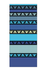 Oboustranná plážová osuška Lovely Home Stripe Geko Blue