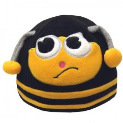Dětská zimní čepice včelka žlutá