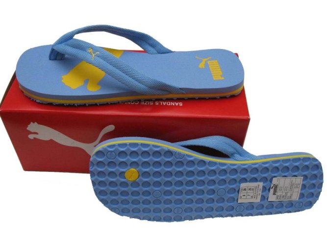 Žabky Puma basic flip little boy blue - aspen gold - Velikost: 35,5
