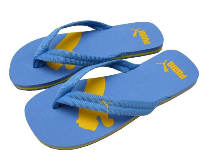 Žabky Puma basic flip little boy blue - aspen gold - Velikost: 35,5