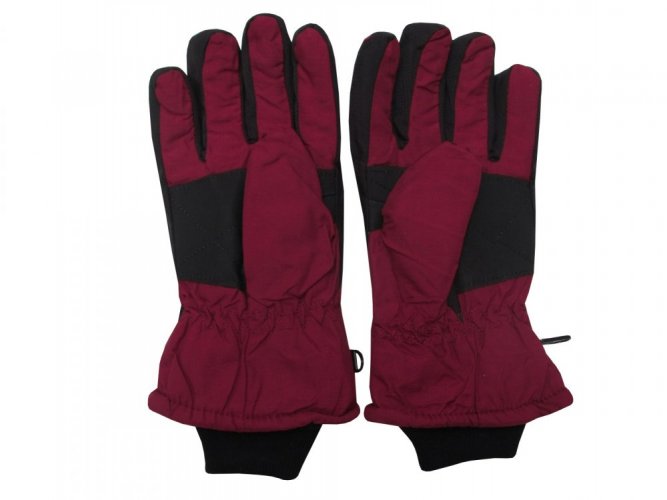 Juniorské zimní lyžařské rukavice C04 červená