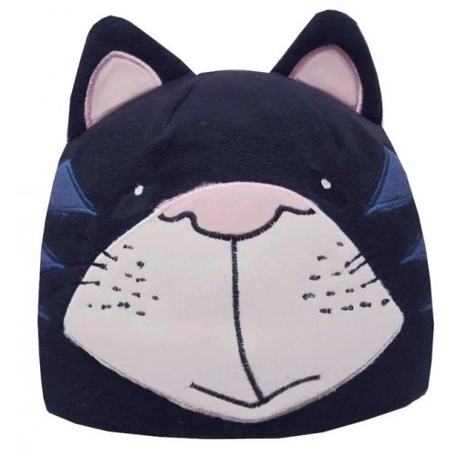 Dětská zimní čepice kočička tmavě modrá
