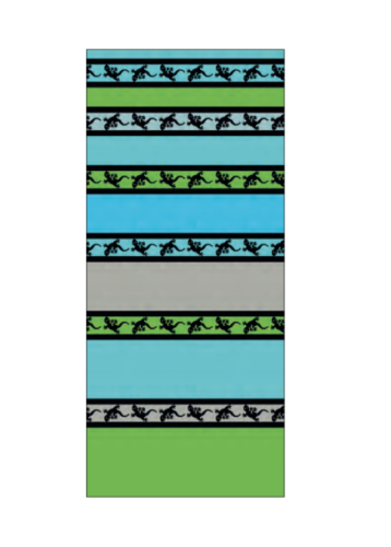 Oboustranná plážová osuška Lovely Home Stripe Geko Azzurro